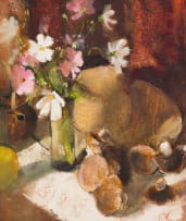 Louis van Heerden; Still Life with Cosmos and Mushrooms