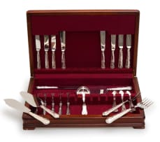 An Elizabeth II assembled Kings pattern silver flatware, Viners Ltd, various dates and makers, 1964
