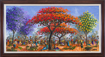 João António Kabongo; Marché sous Flamboyants (Market under the Flamboyants)