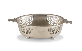 A silver-plated bowl, 20th century