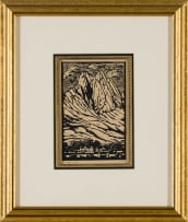 Jacob Hendrik Pierneef; Die Tweelinge, Stellenbosch (Twin Peaks, Stellenbosch) (Nilant 20)