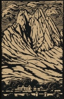 Jacob Hendrik Pierneef; Die Tweelinge, Stellenbosch (Twin Peaks, Stellenbosch) (Nilant 20)