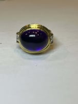Otto Poulsen Jewellers; Amethyst and diamond ring