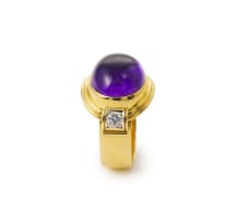Otto Poulsen Jewellers; Amethyst and diamond ring