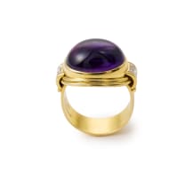 Otto Poulsen Jewellers; Amethyst and diamond ring