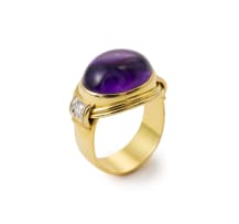 Otto Poulsen Jewellers; Amethyst and diamond ring