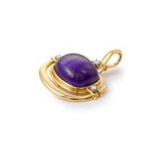 Otto Poulsen Jewellers; Amethyst and diamond pendant