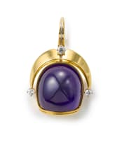 Otto Poulsen Jewellers; Amethyst and diamond pendant