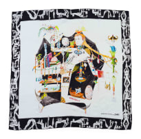 GUILLOTINE x L'MAD Collection x Marlene Steyn; A Silk Scarf Featuring Illustrations by Marlene Steyn