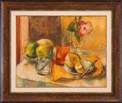 Irmin Henkel; Still Life with Jug and Melon