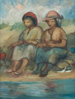 Amos Langdown; Two Women Fishing