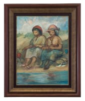 Amos Langdown; Two Women Fishing