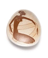 Kalahari Studio; Organic-shaped plate with nude figure