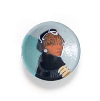 Kalahari Studio; Plate with a portrait of an Ndebele woman with headdress