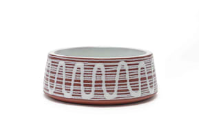 Kalahari Studio; Bowl with white wave pattern