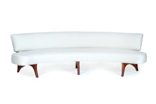 Vladimir Kagan; 'Model 176SC' Floating Curved Sofa attributed to Vladimir Kagan, USA