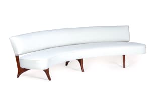 Vladimir Kagan; 'Model 176SC' Floating Curved Sofa attributed to Vladimir Kagan, USA