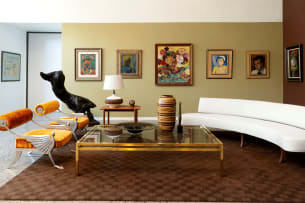 Vladimir Kagan; 'Model 176SC' Floating Curved Sofa attributed to Vladimir Kagan, USA