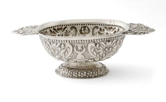 A possibly Dutch silver brandy bowl, 19th century