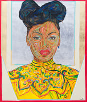 Ayanda Mabulu; Portrait of a Woman Wearing Yellow