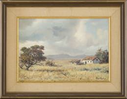 Roy Taylor; Landscape with Cottages