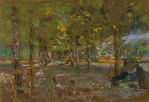 Edouard Vuillard; Le Lecture Sous Les Arbres A Amfreville (Reading Under the Trees in Amfreville)
