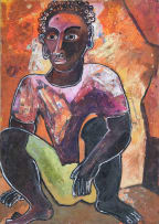 Geoffrey Mukasa; Boy Kneeling