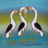 Daudi E.S. Tingatinga; Three Storks; Baboon, two