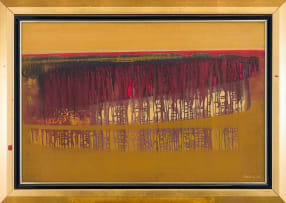 Larry Scully; Abstract in Ochre and Red