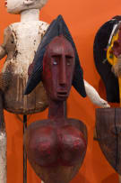 Bambara female and male marionettes, West Africa, mid/late 20th century, two