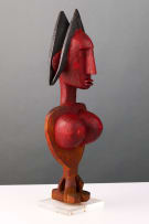 Bambara female and male marionettes, West Africa, mid/late 20th century, two