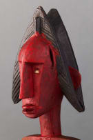 Bambara female and male marionettes, West Africa, mid/late 20th century, two