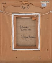 Gregoire Boonzaier; Japonikas in Blou Vaas (Camilias in a Base Vase)