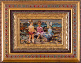Adriaan Boshoff; Three Children at the Beach