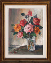 Alexander Rose-Innes; Roses in a Glass Vase