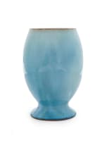 Linn Ware/Ceramic Studio; Bulbous vase on pedestal