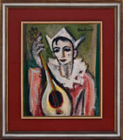 Carl Büchner; Clown with Mandolin