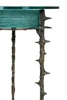 Danny Lane; Bronze and frosted glass occasional table, England