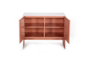 TONIC - Greg Gamble & Philippe van der Merwe; Tonic lacquered dusty pink cabinet, South Africa, 21st century