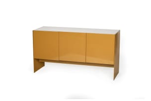 TONIC - Greg Gamble & Philippe van der Merwe; Tonic lacquered gold-tone cabinet, South Africa, 21st century