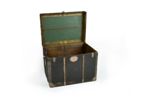 Flat top steamer trunk, late 19th century