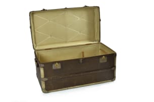 Flat top steamer trunk, late 19th century