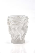 Lalique; Lalique 'Bacchantes' frosted and clear crystal vase, No. 997, designed 1927, post 1945