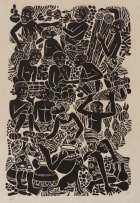 Robino Ntila; Untitled (Village Scene)