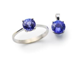 Tanzanite pendant and ring