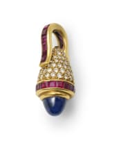 Ruby and sapphire pendant enhancer