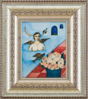 Hannetjie de Clercq; Winged Figure with Vase of Flower