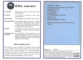 Onyx and diamond cufflinks