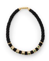 Emerald cord necklace