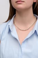 Single pearl strand necklace
